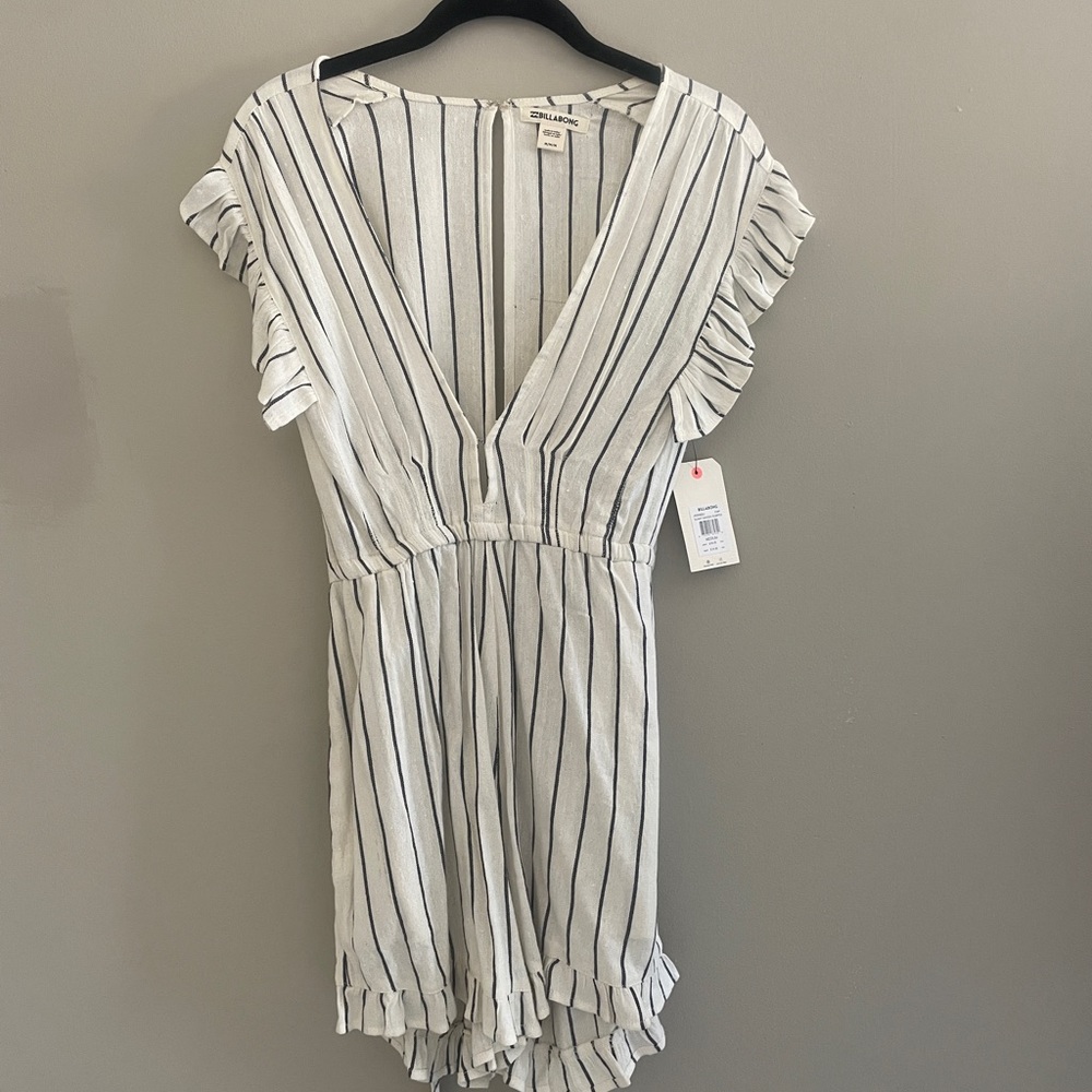 striped billabong romper